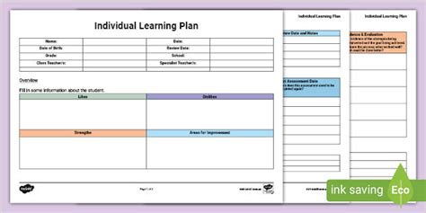 Personal Learning Plan Definition .